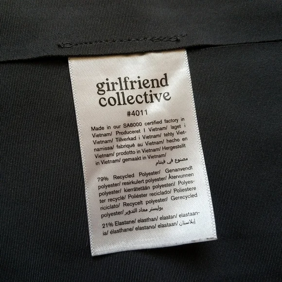 Girlfriend Collective High Rise Bike Shorts in Moon - Picture 8 of 8